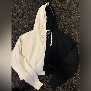 Hollister Black and White Hoodie